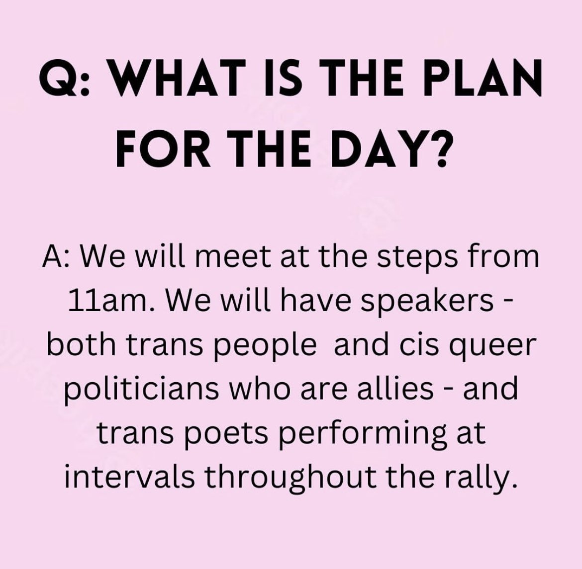 AFrazzledScot's tweet photo. Some FAQs for the Glasgow Rally for Trans Equality tomorrow at 11am at the Buchanan Galleries steps ⬇️
Please share as widely as possible, particularly to those not on social media https://t.co/XdHOH785lZ