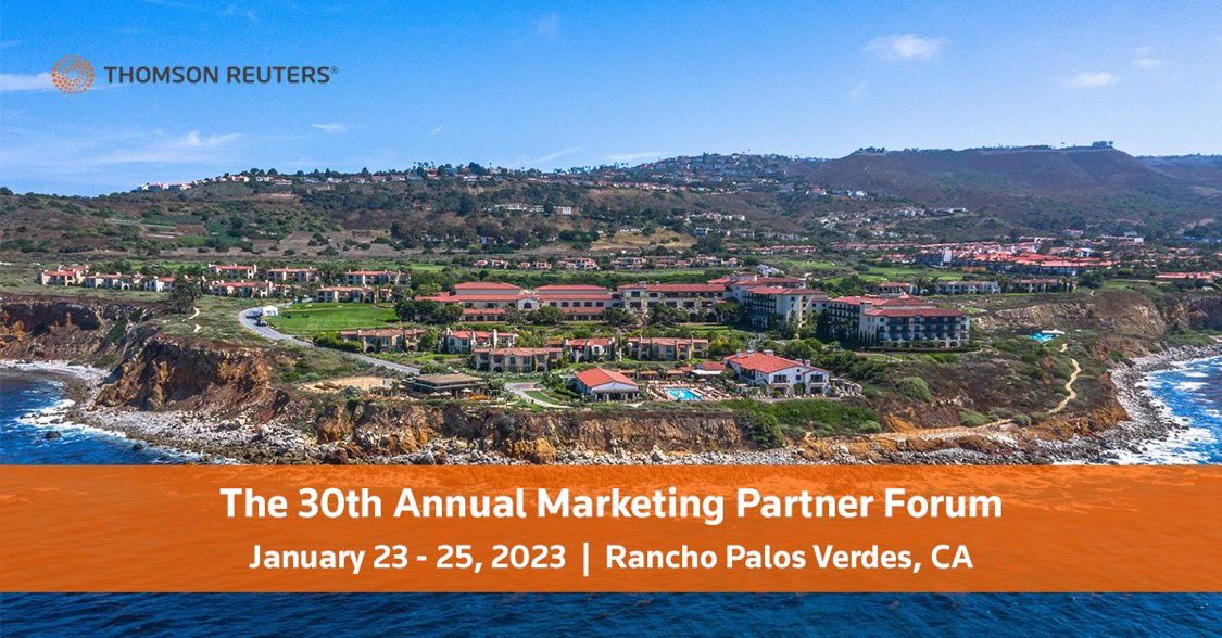 haustinreid's tweet photo. Kicking off my first trip of the year next week when I fly to Palos Verdes for Thomson Reuters 30th Annual Marketing Partner Forum. 

Join our panel as we discuss how to leverage a business intelligence #BI strategy in your #lawfirm BD and growth initiatives.
#MPFDiamond https://t.co/qNtGb5LIfb
