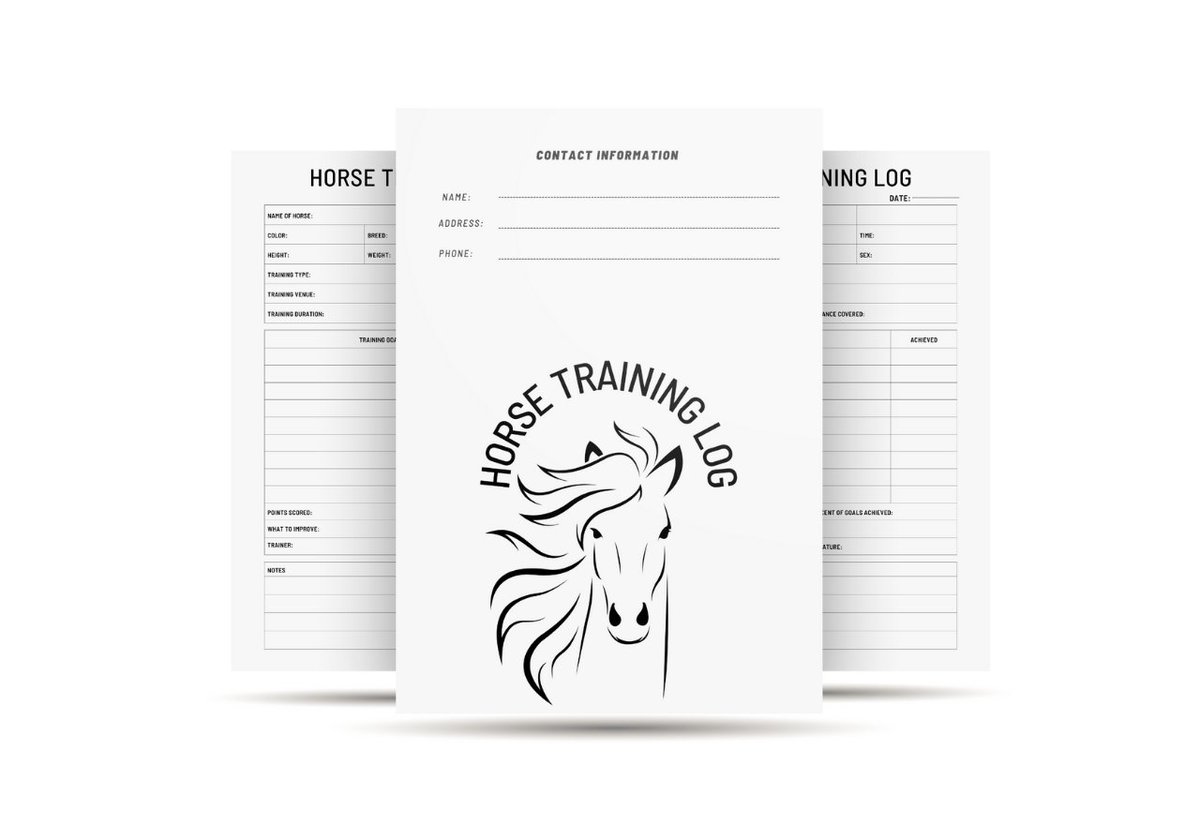 KDP interior template for your low content or no content book business. #kdp #amazonkdp #lowcontent #lowcontentbooks #nocontent #nocontent #logbook #kdpinterior #kdpinteriors #creativefabrica #horse #horses #horselovers #horsetraining #training