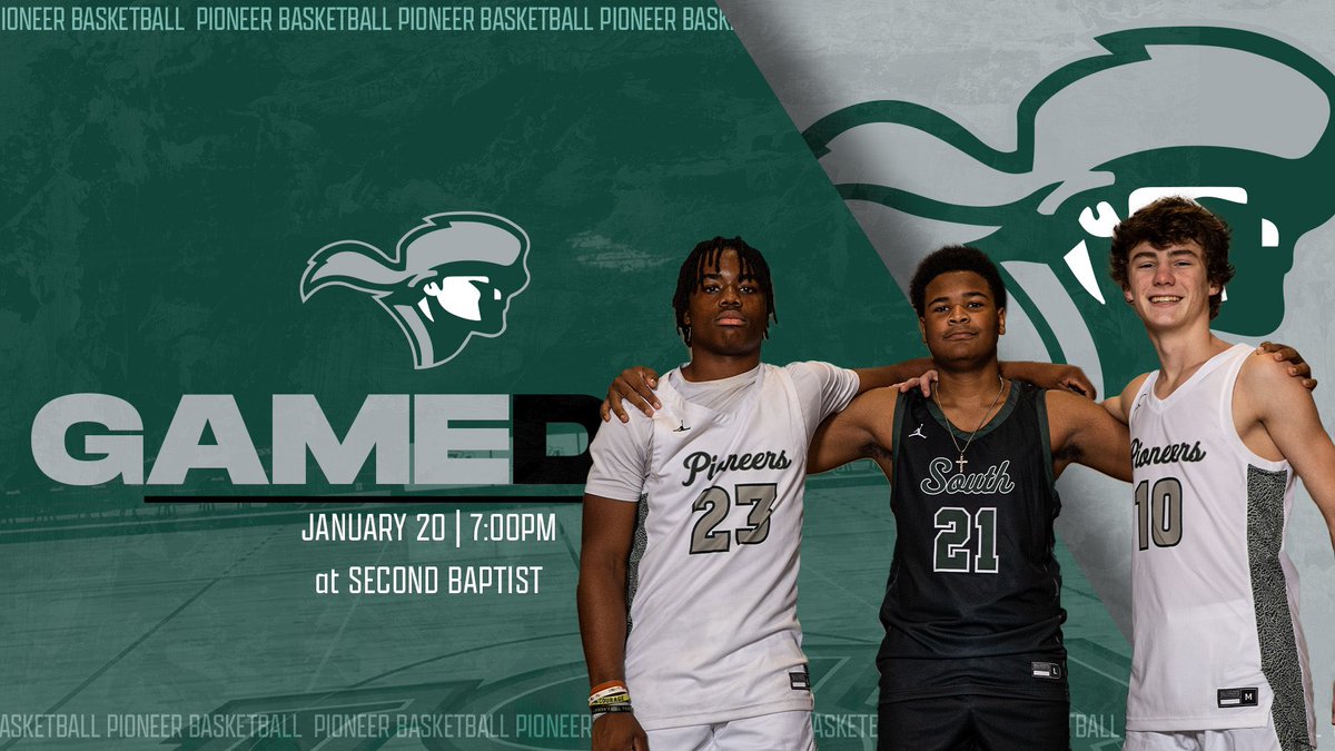 🏀 GAME DAY 🏀
🆚 Second Baptist 
📍 Second Baptist 

V Girls - 5:30pm 
V Boys - 7:00pm