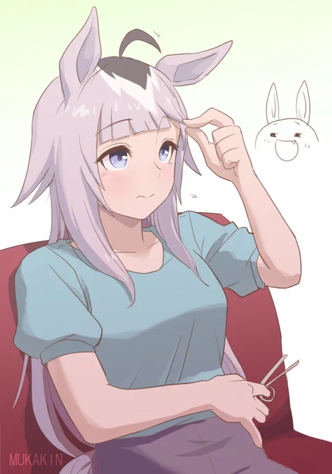 #縦長サムネ復活祭 もう復活していて芝 便乗ぱっつんオグリキャップ&タマ 