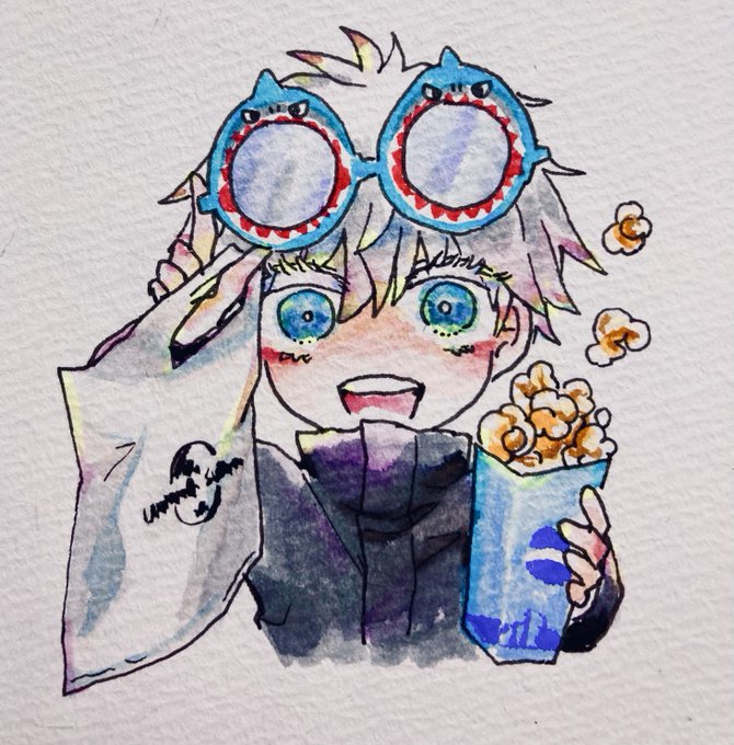 「popcorn sunglasses」 illustration images(Latest)