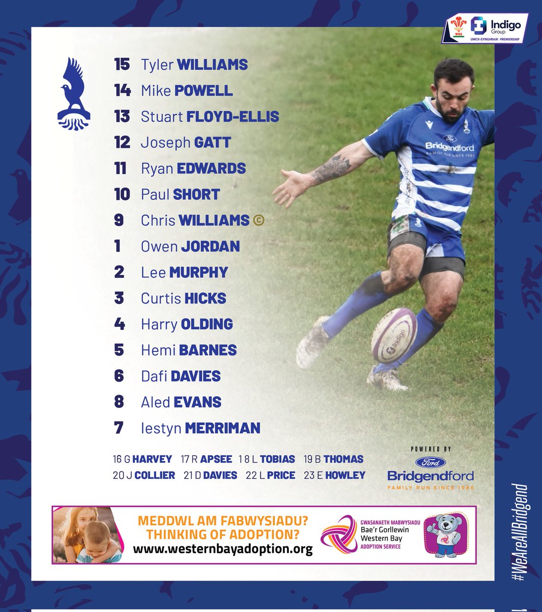𝙏𝙚𝙖𝙢 𝙉𝙚𝙬𝙨 📋

On the road this weekend! Here's how we line up to face Merthyr at the Wern on Saturday afternoon (2:30pm).

💥 Chippy in as skipper ©️
💥 1️⃣2️⃣ changes to last weekend's team 👊
💥 <a href="/GarethHarvey13/">Gareth Harvey</a> set to make 💯th club appearance from the bench! 🙌

⬇️

🔵⚪
