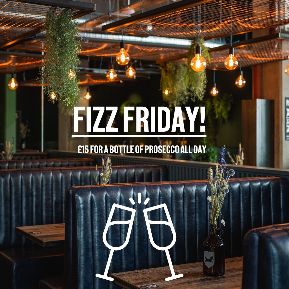 Got that Friday feeling? So have we! Why not treat you and some friends to a bottle of Prosecco for £15! 🍾

#brewdogbristolharbourside #bristoldeals #prosecco #FizzFriday #weekend #bubbles