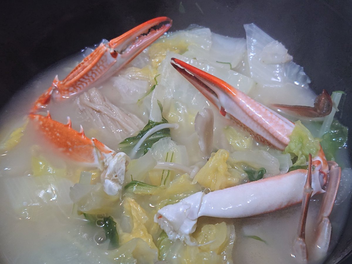 今日のごはん
かにづくしネギモリモリ鍋 