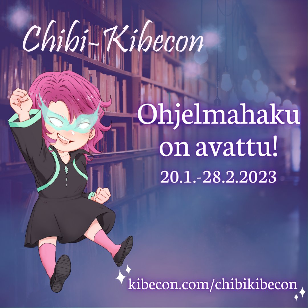 Chibi-Kibeconin ohjelmahaku on nyt auki! Haemme tapahtumaan mangaan liittyvää ohjelmaa. Ohjelmahakulomake ja tarkemmat tiedot löytyvät Kibeconin nettisivuilta. #kibecon #manga #ohjelmahaku #suomenconit