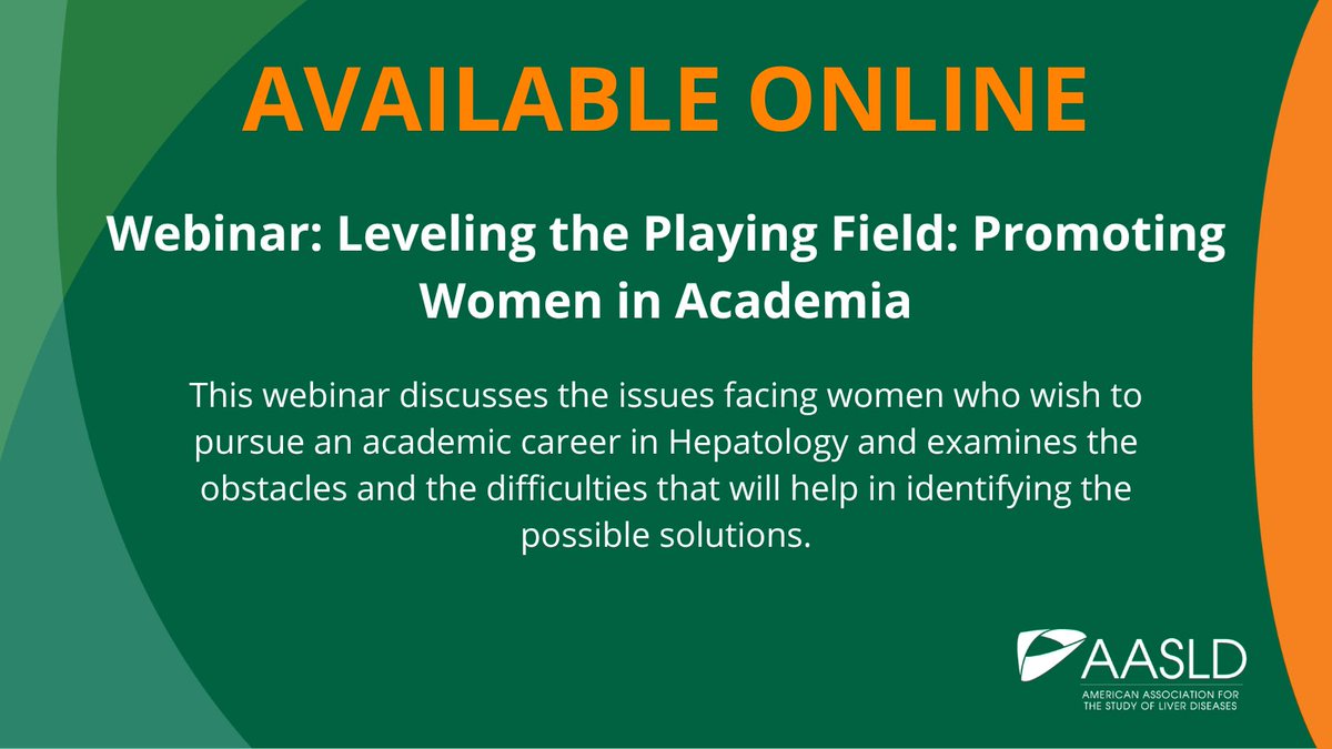 AASLDtweets's tweet photo. In case you missed it, the webinar “Leveling the Playing Field: Promoting Women in Academia” is now in LiverLearning! Check it out at https://t.co/ugcN8gKS1r. #LiverTwitter https://t.co/d3uFfMtVSx
