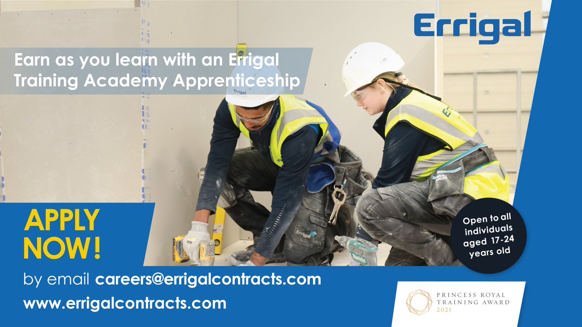 Are you ready to take the leap and build your career in construction? Drylining Apprenticeships are now available at our award-winning training academy. Take a look behind the scenes: lnkd.in/eP58jdkK
What are you waiting for? Apply now email: careers@errigalcontracts.com