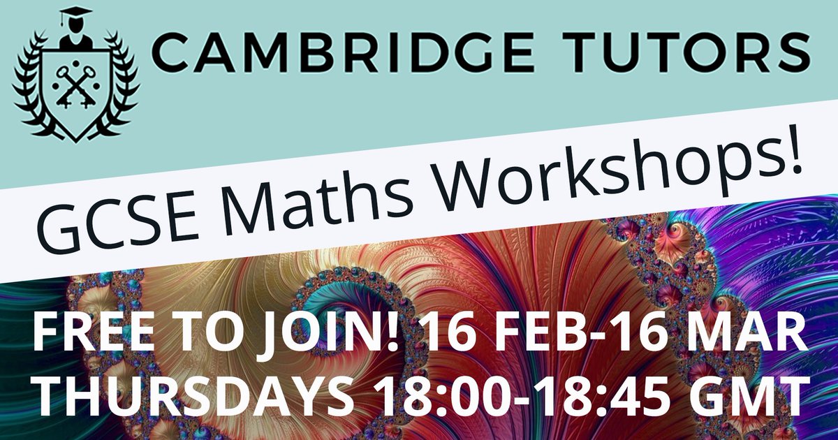 cambridgetut0rs's tweet image. Sign up now for our free GCSE Maths revision courses. Our experienced Maths tutors will guide students through GCSE Maths topics and past exam questions. Boost confidence and improve grades! #mathstuition #mathscourse #studymathsonline cambridgetutors.com/revision-cours…