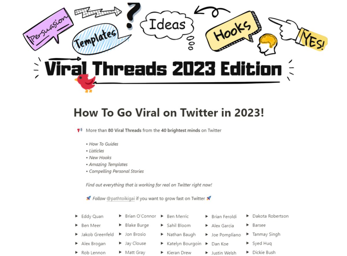 PathToIkigai's tweet image. I grew my account from 0 to 1700 followers in 2 months.

The secret? I studied viral threads.

I selected the +80 best viral threads of 2023 so far from 40 big creators!

Today, it's yours, free.

Just:

• RT
• Comment 'viral'

(Must be following so I can DM)