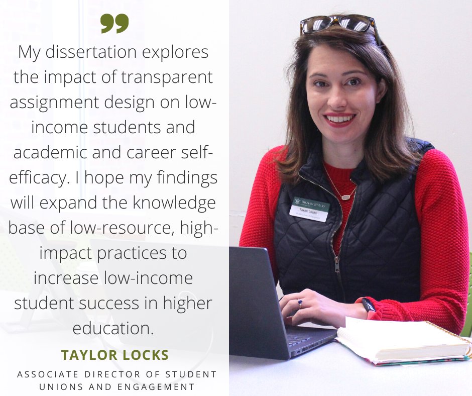 WMLibraries's tweet photo. Taylor Locks, from Student Unions and Engagement, is leveraging the Writers' Retreat as an opportunity to make strides in her dissertation. Taylor desires to increase low-income student success in higher education. #WMLibraries https://t.co/vZ1IEwL8Hx