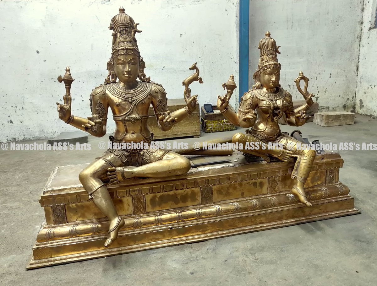 Lord Shiva and Sakthi as Lord Kameswaran & Kameswari., Order from USA. 🥰
Work under progress click.
For more details Mobile/WhatsApp 91 9095121179
#SouthIndianArt #SouthIndianBronze #BronzeCasting #Chola #chola_Sculpture #SwamimalaiBronze #Cast_in_bronze #Chola_Bronze #Hinduism