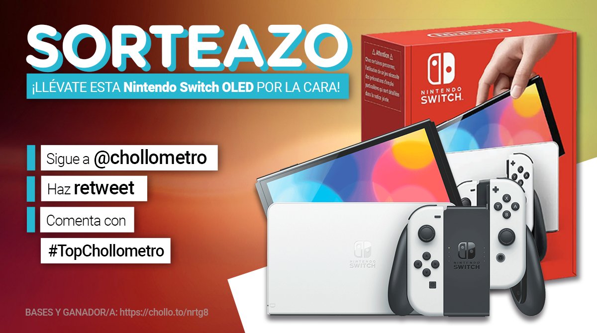 💥𝗦𝗢𝗥𝗧𝗘𝗔𝗭𝗢!💥 VAMOS QUE ESTÁ A TOPE! NUEVO HASHTAG!

🔵 Síguenos
🔵 Haz Retweet
🔵 Comenta todas las veces que quieras con #TopChollometro diciendo por qué tiene que ser para ti

Llévate por la cara esta Nintendo Switch OLED!