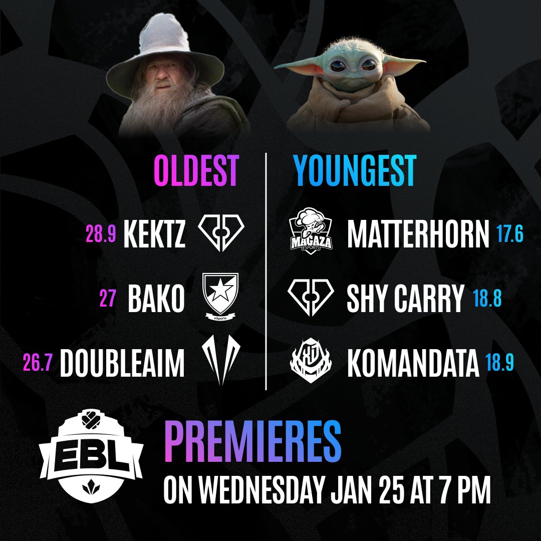Boomers, zoomers and everyone in between!

Catch the #EBL2023 premiere live on Jan 25th at 7pm, where beating up old people is still considered good quality fun!

Don't worry tho, they can punch back.