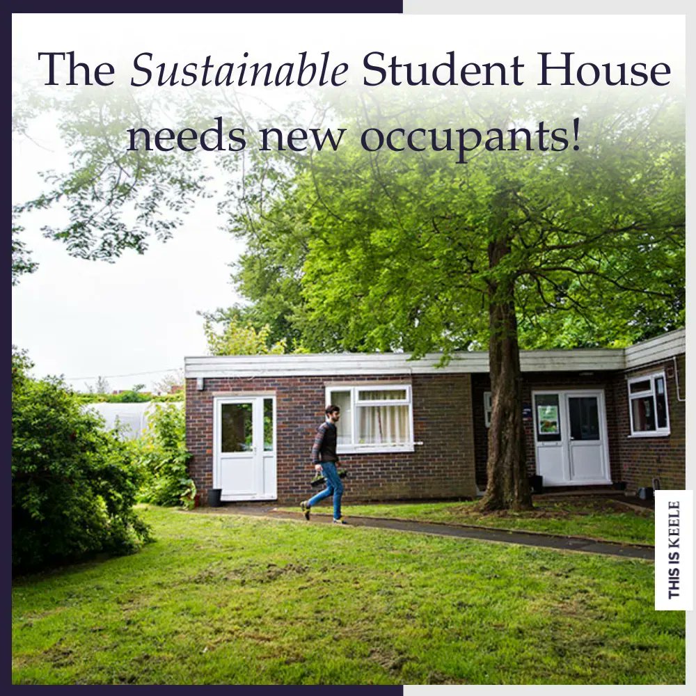 Each year, four students get the opportunity to live in the Sustainable Bungalow and applications are now open for the 2023/24 academic year. 

It's your chance to become a sustainability role model and much more!

Find out more and apply 👉buff.ly/3ZCET9V
