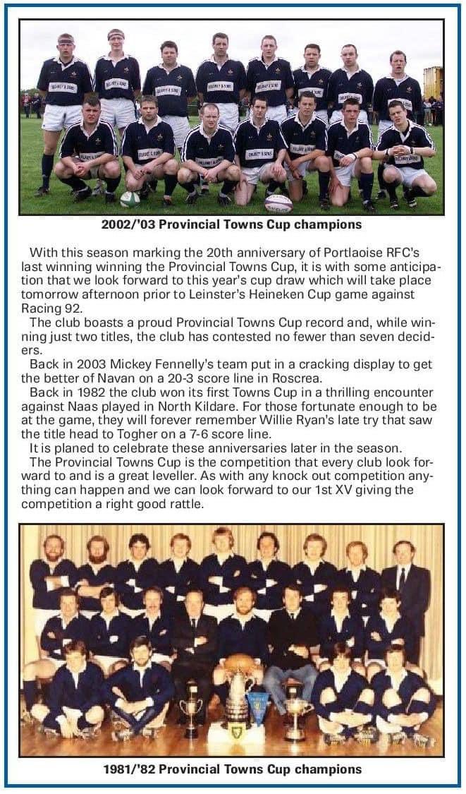 cxreilly12's tweet image. Town’ Cup Draw on Saturday at Leinster Rugbyv Racing some good ones here !!!