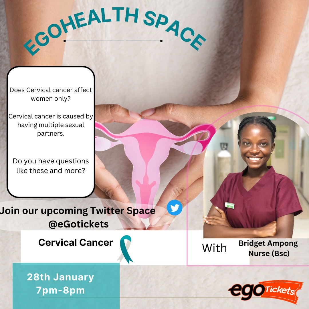 eGotickets's tweet photo. Visit https://t.co/Oc9KeAMfBd for RSVP
We have something fresh for you, so tell your friend to inform your other friends.
#eGotickets #healthtalk #cervicalcancer #cervicalcancerawareness #thenurse #TwitterSpaces https://t.co/UqdvkF7dUD
