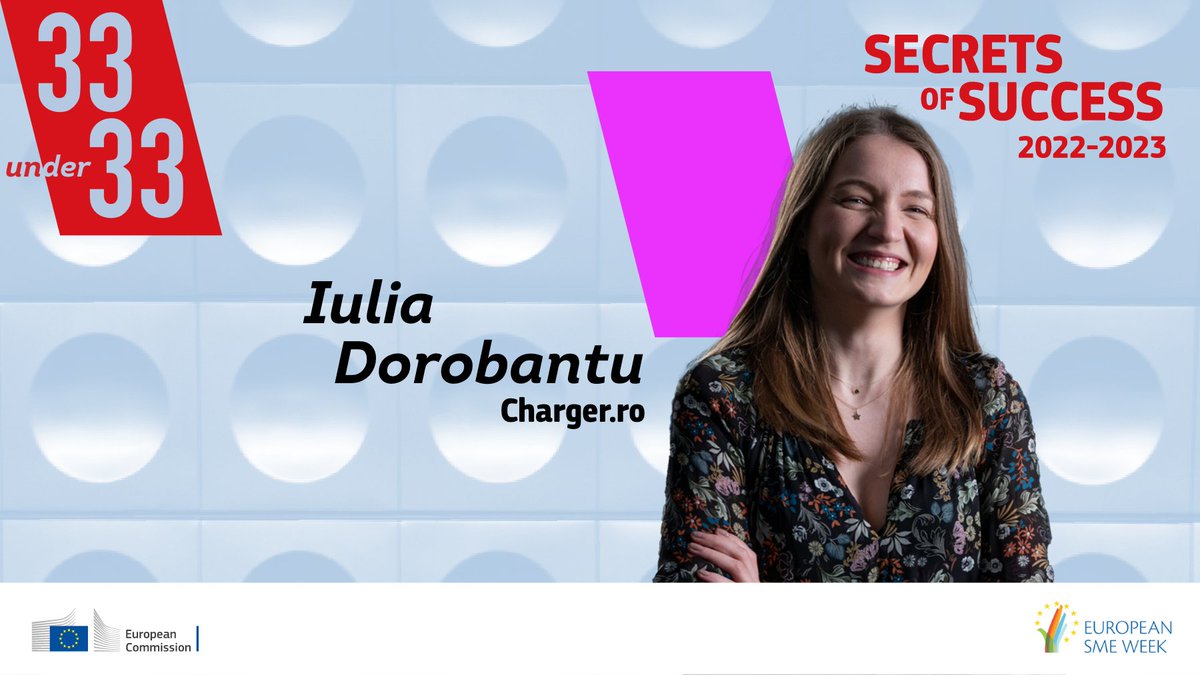 EEPA_EU's tweet photo. ‘Try things out and dream as big as you can!’
This is the motto of our next #33under33 entrepreneur Iulia Dorobanțu from Romania.
Get to know the co-founder of the first end-to-end online platform for green and #smart solutions, https://t.co/9RWqvuk2a4 👇
https://t.co/U0BF7DAoEU https://t.co/407fhNUCS6
