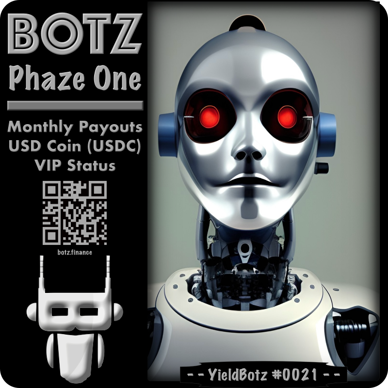 BotzFinance's tweet photo. Who is working for you in 2023? Pretty simple to buy a BOTZ NFT at OpenSea and start earning some monthly income.  #BOTZ #YieldBotz https://t.co/rsLl9gA9N3