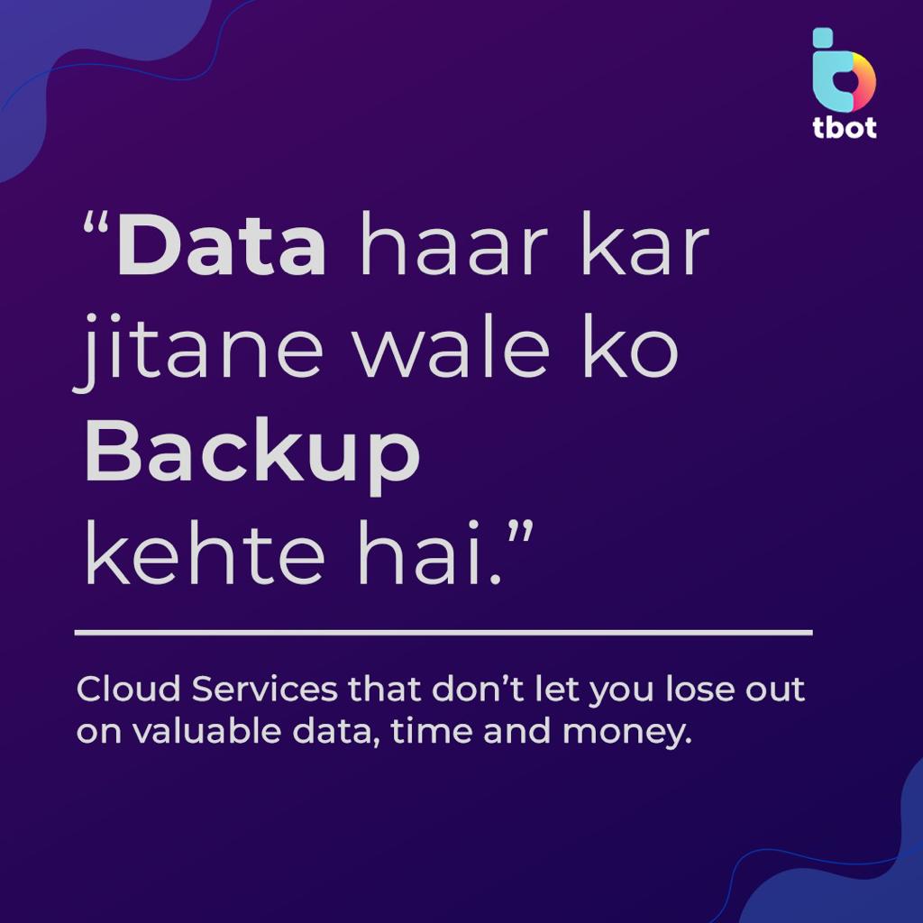 TBotSystems's tweet image. Secure critical data and workloads efficiently with multi-cloud data backup and recovery solutions.

Get in touch with us to know more.
Link: bit.ly/Get-In-Touch-W…

#data #datasecurity #multiclouddata #databackup #recoverysupport #recoverysolution #datarecovery #cloudservices