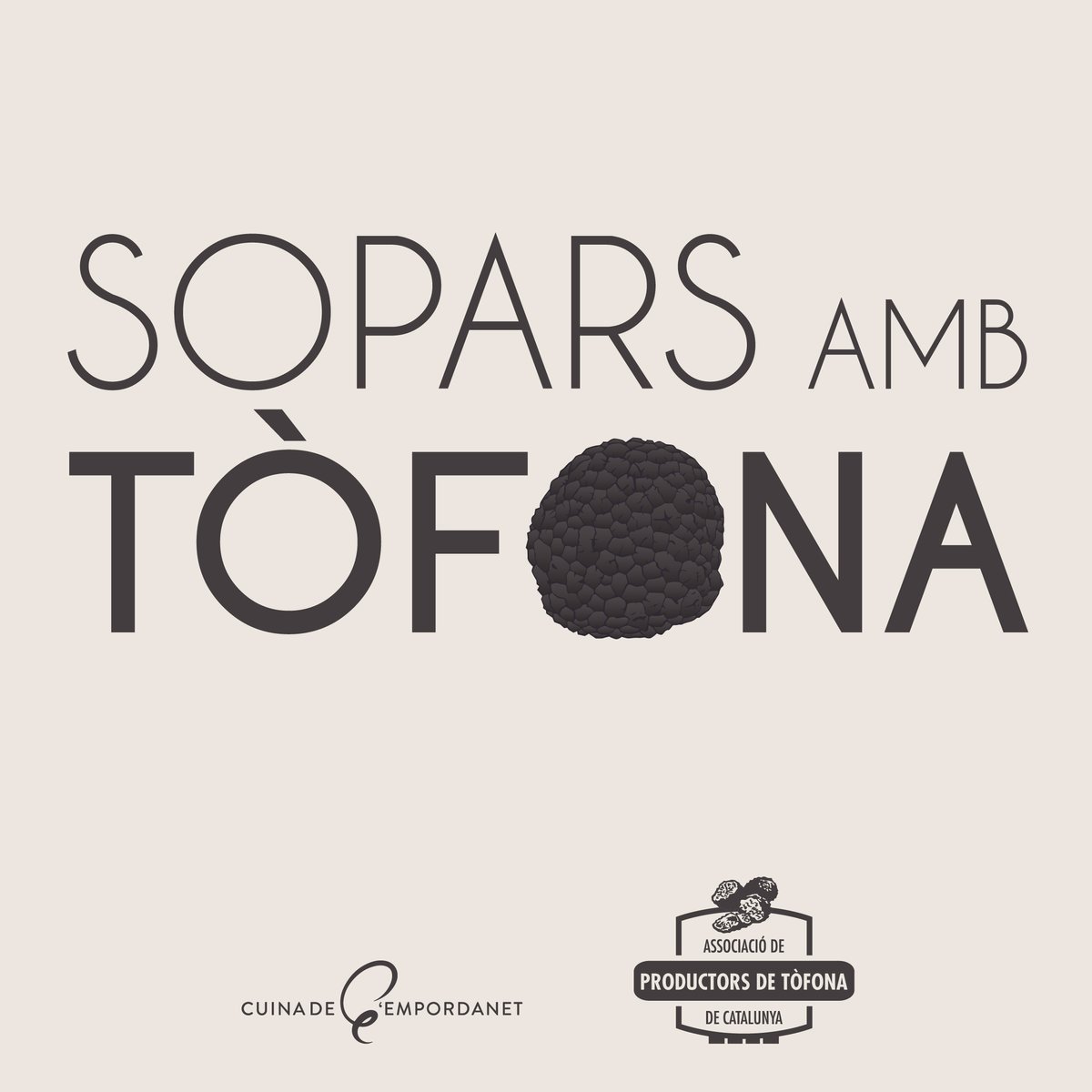 ❗Aviat us explicarem en què consisteix la nostra última idea: SOPARS AMB TÒFONA.
🤎Avancem que és una iniciativa conjunta amb l'Associació de Productors de tòfona de Catalunya Estigueu molt atents a les nostres xarxes socials!

#cuinaempordanet #soparsambtofona #protocat