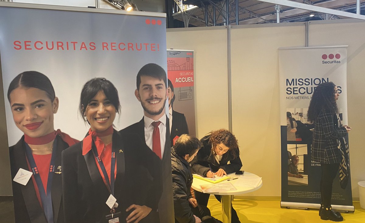 #SalonduTravail - 🔴 A la rencontre de @SecuritasEmploi, une entreprise qui recrute en Île-de-France dans le secteur de la #sécurité aéroportuaire ➡️ Stand E4 L’entreprise recrute aussi dans la sécurité privée #AvecPoleemploi ➡️ plmpl.fr/c/KVYBK #SalonduTravail2023