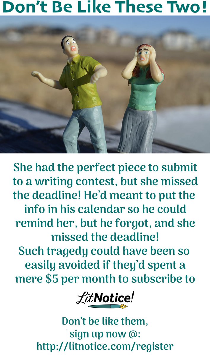 Thanks to poet Frank Paino for this! (litnotice.com/register)