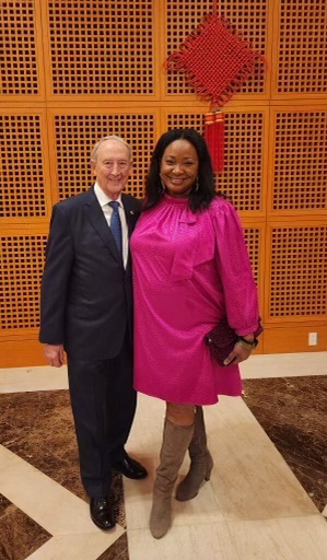 Former Secretary of State of Maryland John Wobensmith (left), Secretary of State of the District of Columbia Kimberly Bassett (right) 