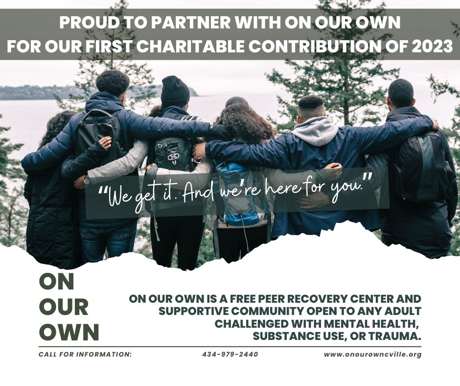 Please 🙏 check out onourowncville.org < the organization we're helping this quarter as a company. Strive every day to improve yourself or help others who are struggling.
#onourowncville #vanderlinderecycling