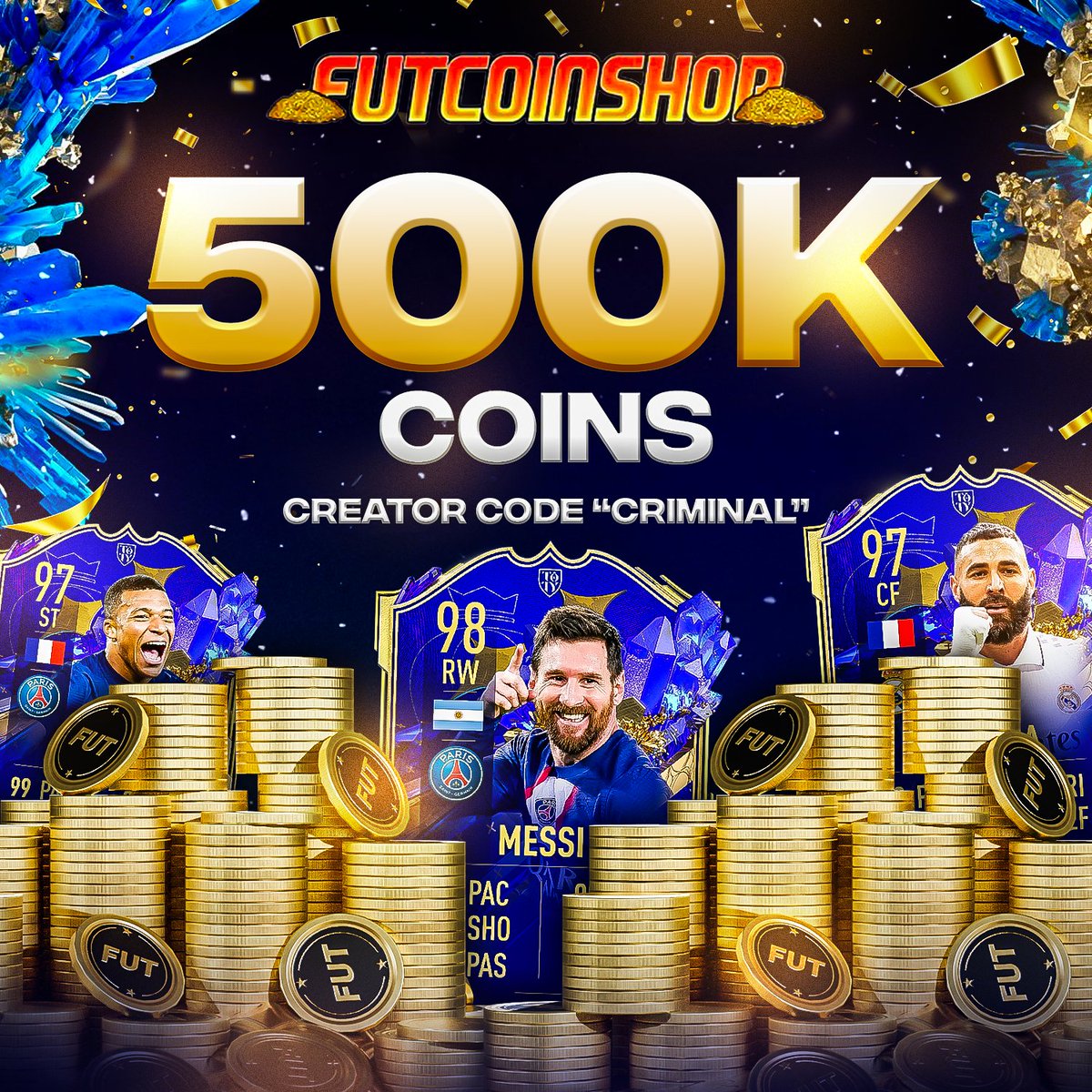 🚨🌟 TOTY 500k COINS GIVEAWAY 

How to enter:

1. Like ❤️ and RT 🔁 this tweet 

2. Follow <a href="/FUTCoinShop/">FUT Coin Shop</a> and <a href="/Criminal__x/">Sahil</a> ✅

🚨Bonus Entry👇

1. Sign up at FUTCoinShop.net with creator code “Criminal”

2. Link your Twitter to your Futcoinshop account!