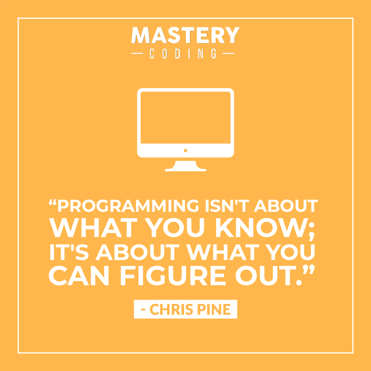 UKnowIGotSoul's tweet image. There&apos;s always something new to learn in programming and coding, and we&apos;re here to help with tips! Never stop learning! #CodeEducation #CodeEd #ChrisPine 

via @masterycoding