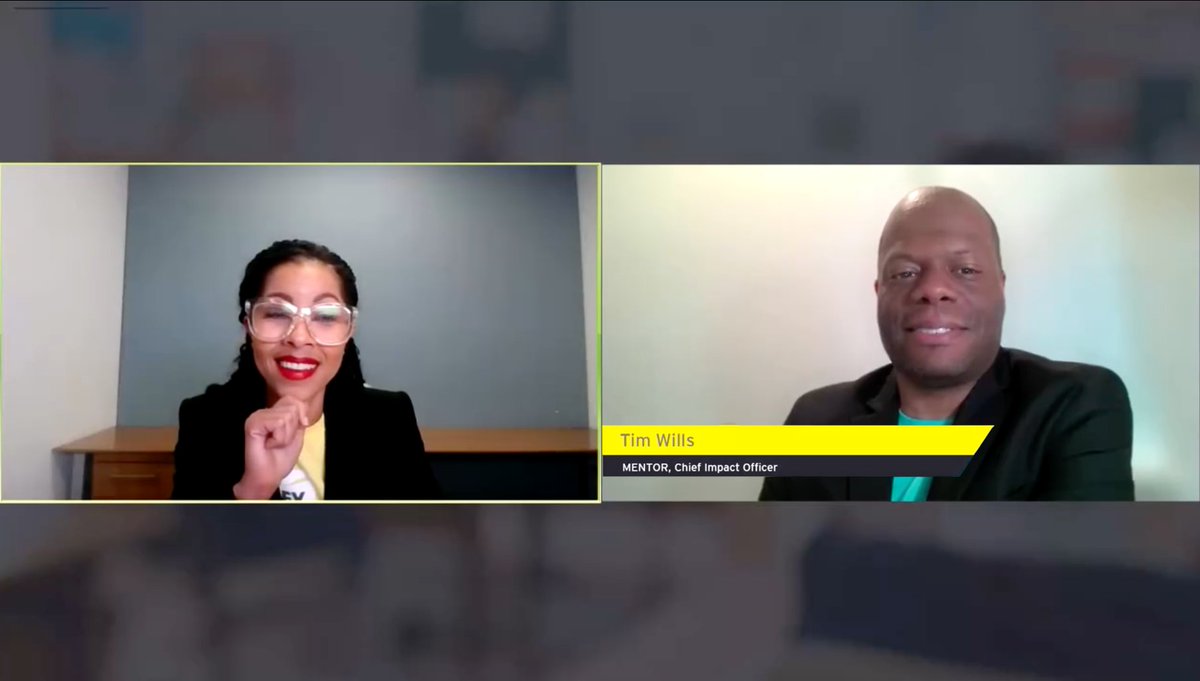 EY_US's tweet photo. "Having one person in your corner can make all the difference."
Thank you to Tim Wills of @MENTORnational and all our speakers who joined today's #EYConnectDay webcast to talk about the impact of mentoring. #MentoringMonth https://t.co/Z8JkD1Kq8G