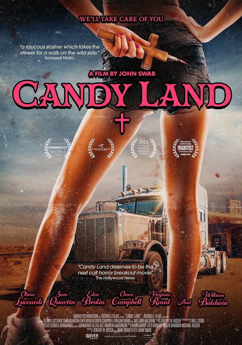GIVEAWAY: Truck stop slasher movie CANDY LAND is now available On Demand, and we've got FIVE iTunes codes to spread around. Director John Swab teases, "While it’s more of a traditional slasher film, we wanted it to have no boundaries and push the limits." RT to enter. US only.