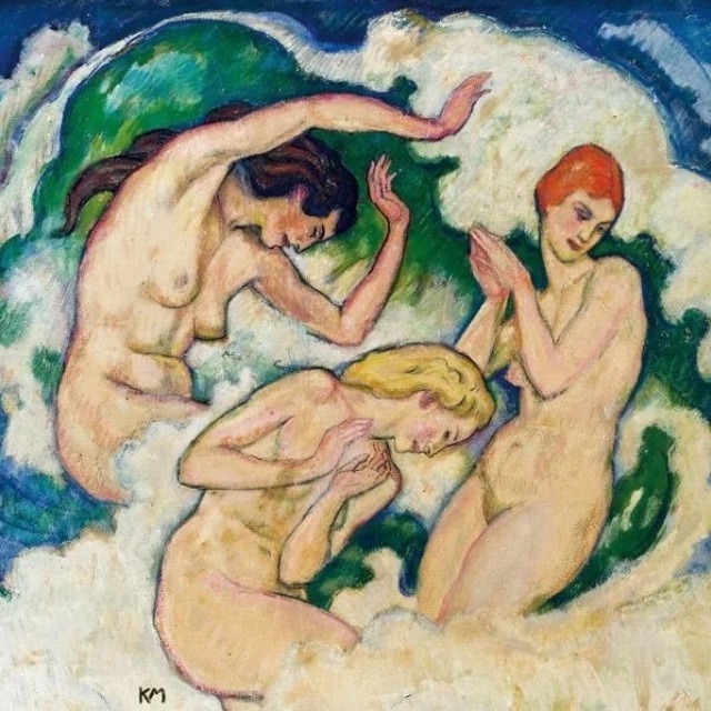 MenschOhneMusil's tweet photo. Koloman Moser, Three Graces, ca. 1913. https://t.co/eeRTiMUm2S