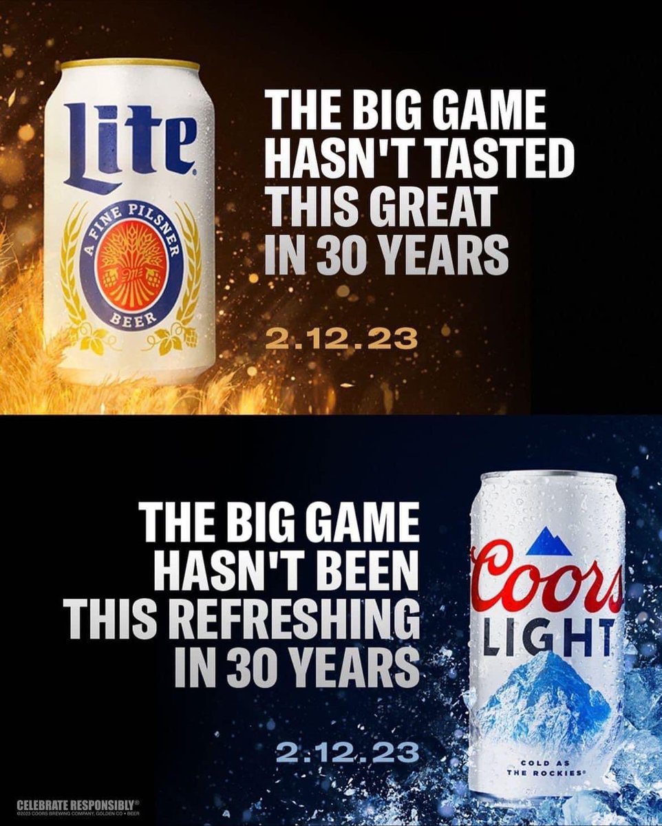 AtlasDistribut1's tweet image. Molson Coors is back in the game after 30 years, but Coors Light and Miller Lite are both claiming the ad is theirs - and only theirs.  We can’t wait to see if mountain-cold refreshment or great taste wins out.  Game on!