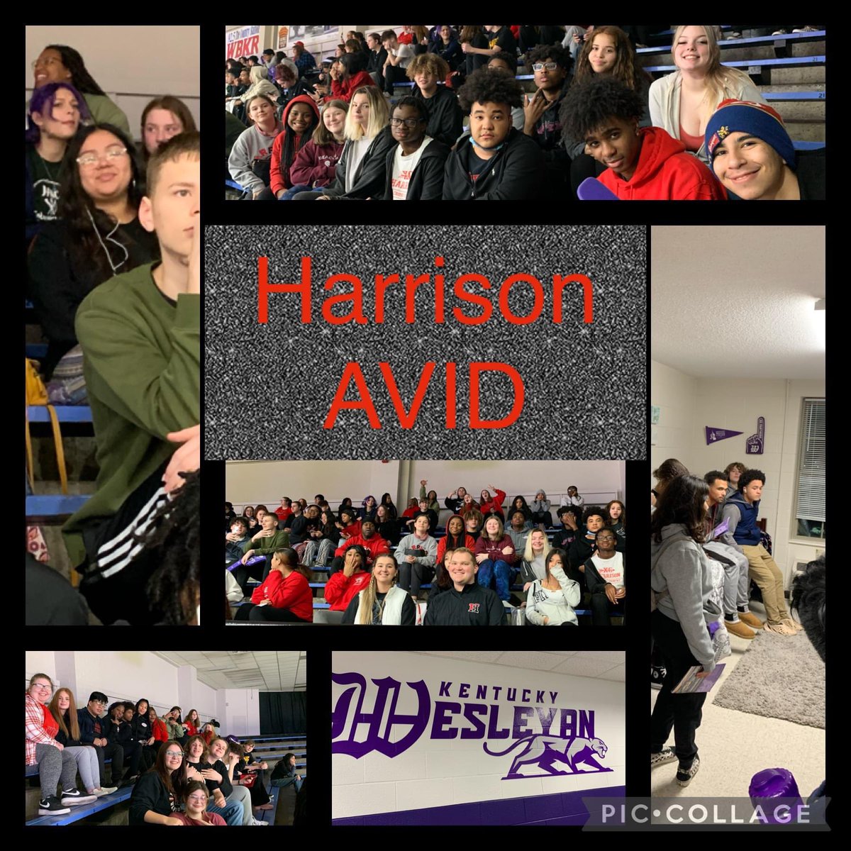 Harrison AVID students in grades 9, 10, and 11 had the opportunity to visit Kentucky Wesleyan College, meet with admissions, tour the campus, and attend a basketball game. We are focused on being college ready! #AVID4opportunity