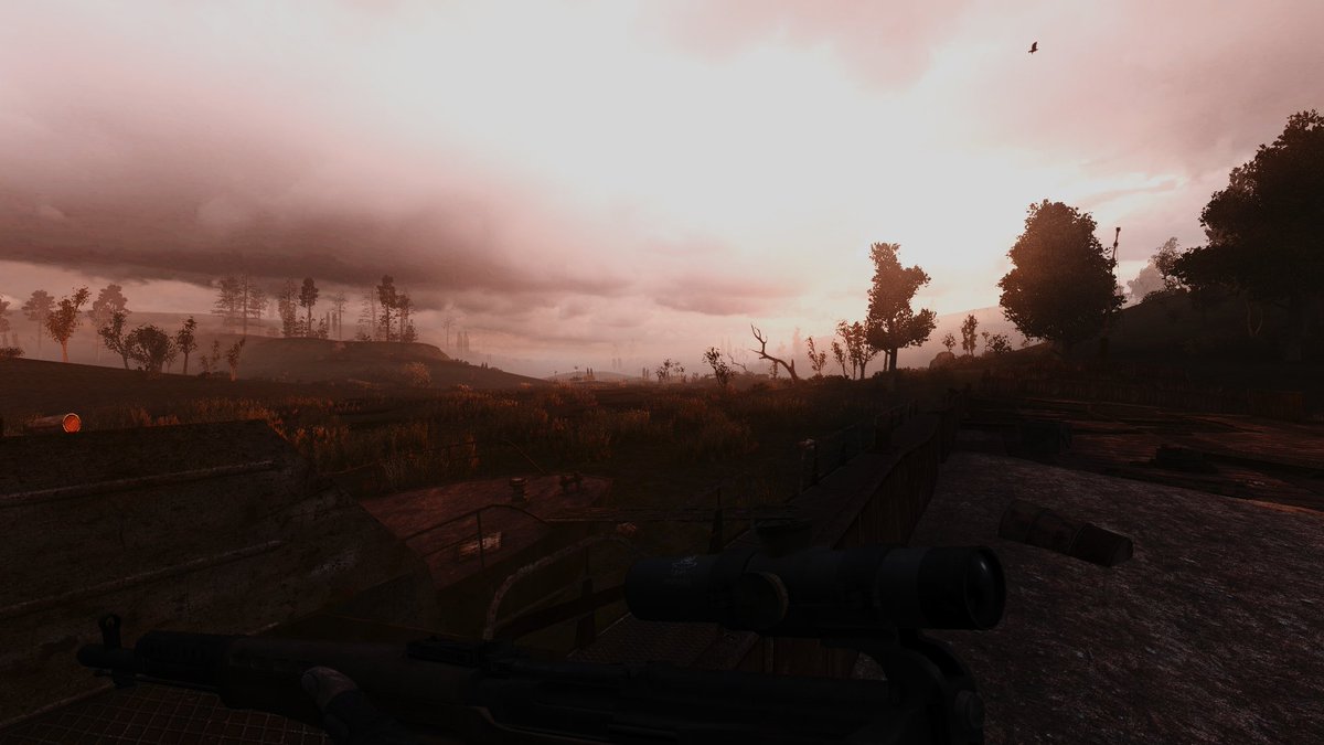 bbngaming's tweet photo. [LIVE ON TWITCH] Zaton, 6:30am chilling on top of Skadovsk getting ready to head to Yantar to sell stuff to the scientists.  This game has such an amazing vibe.  Live on Twitch now, come get a link to download this game free.  See you there! https://t.co/6JhaPDEbM6
