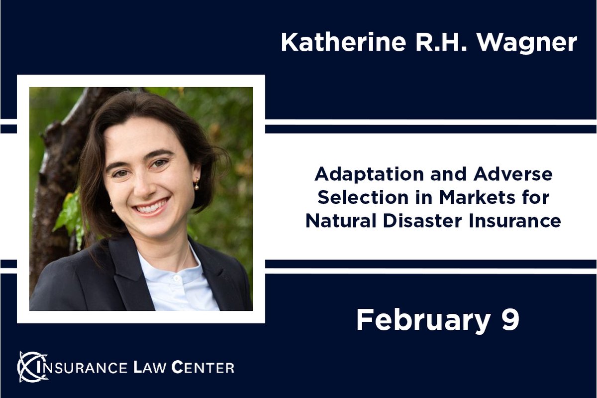 Congratulations to Katherine Wagner on receiving the Best Paper Award from the American Economic Journal: Economic Policy! Katherine presented and discussed this outstanding piece at our Insurance Law Workshop in 2023. A well-deserved honor for important and impactful work. 👏