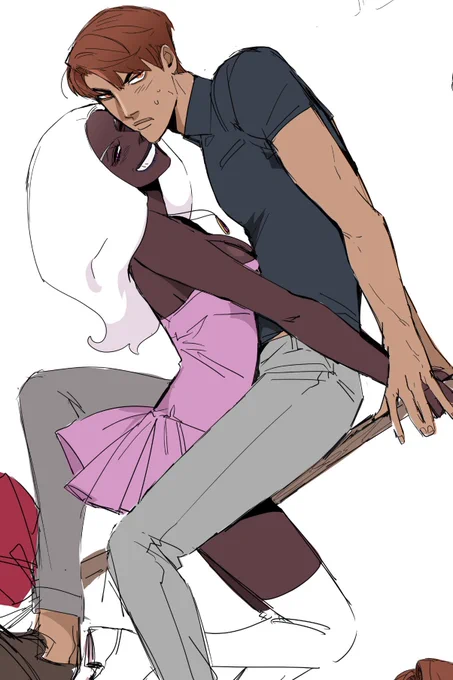 sketches of a witch and her victim I mean friend I mean 