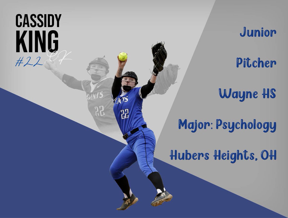 Marching on to #22 on the #SaintsCountdown with <a href="/cassidy_king13/">Cassidy King</a>. Cass appeared in 14 games for the <a href="/tmusaints/">Thomas More Saints</a> as both a starter and reliever. #RollSaints