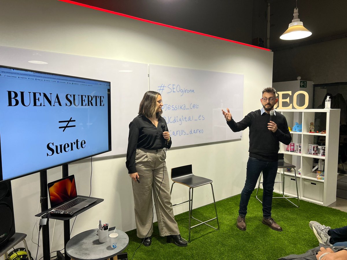 Comencem el 1r  #SEOgirona de l’any 🥳 amb la primera xerrada en exclusiva de <a href="/Jessika_Celi/">Jessica Celiméndiz | JC digital</a>  i <a href="/jcdigital_es/">JCdigital | Diseño web - SEO - SEO Local</a>  que ens parlaran sobre SEO local 📍i la sort 🍀