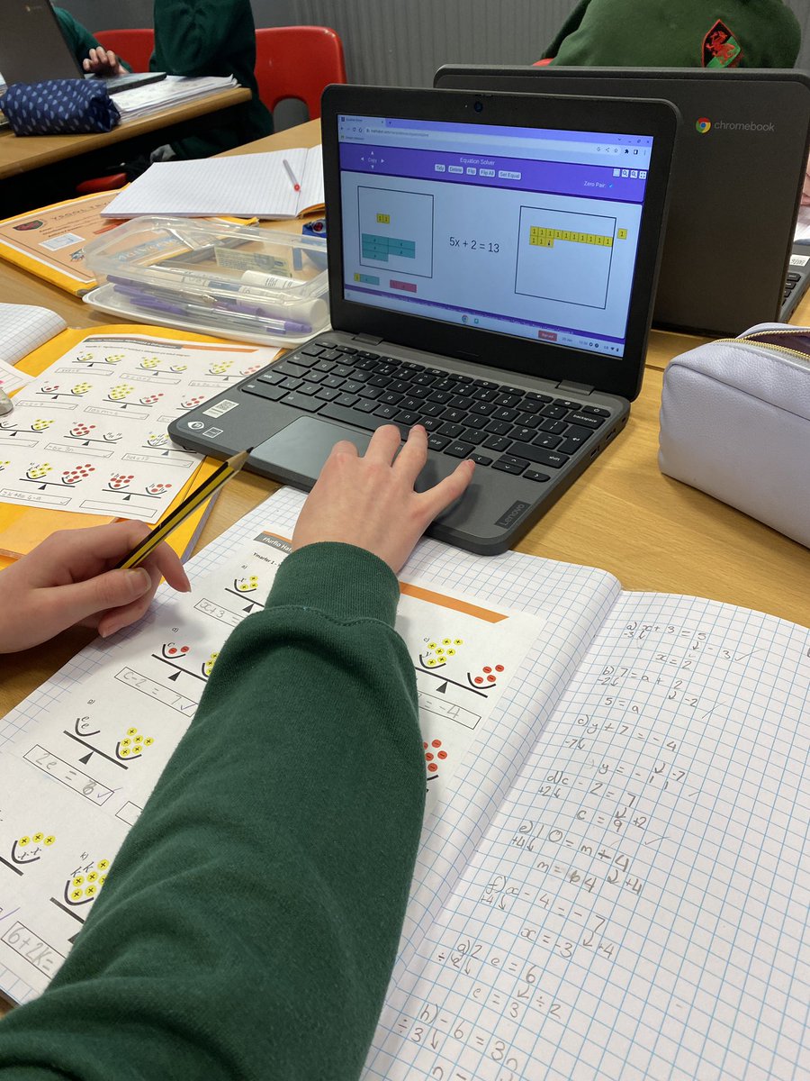 MathsTryfan's tweet photo. Blwyddyn 7 yn ffurfio a datrys hafaliadau heddiw drwy ddefnyddio ‘Equation Solver’ #mathsbot #CiG @ysgol_tryfan
https://t.co/Ir4PDIMaAF https://t.co/3f4EqkeFmu