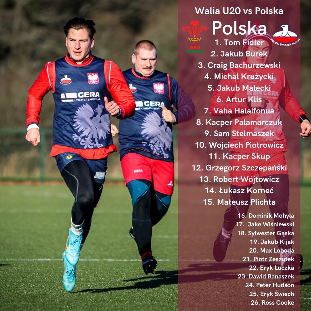 Here is your 🇵🇱team to take on 🏴󠁧󠁢󠁷󠁬󠁳󠁿U20 in Cardiff tonight.