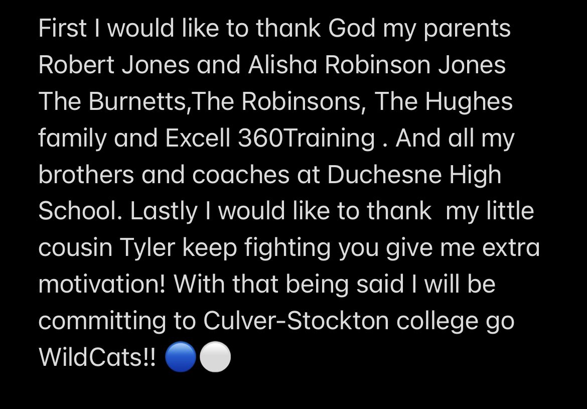 RobertJones2023's tweet photo. Committed 1000% @CSCwildcatsFB @CoachSallayCSC @CoachStansellCS @CoachCutshaw @CoachBowman55  Go Wildcats🔵⚪️!! https://t.co/662Xb0Kipb