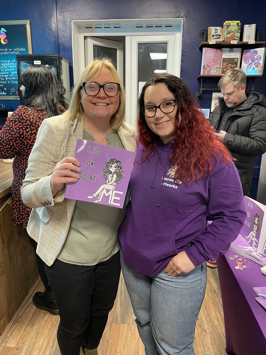 KerrieHighcock's tweet photo. Just popped down to the works of art in South Shields to see the lovely Lauren Osborne on the launch of her new book
Managed to grab a copy and I have to say the art work is incredible and the message is so important
#acceptancematters #itsoktobeme https://t.co/kk0ZzwECa3