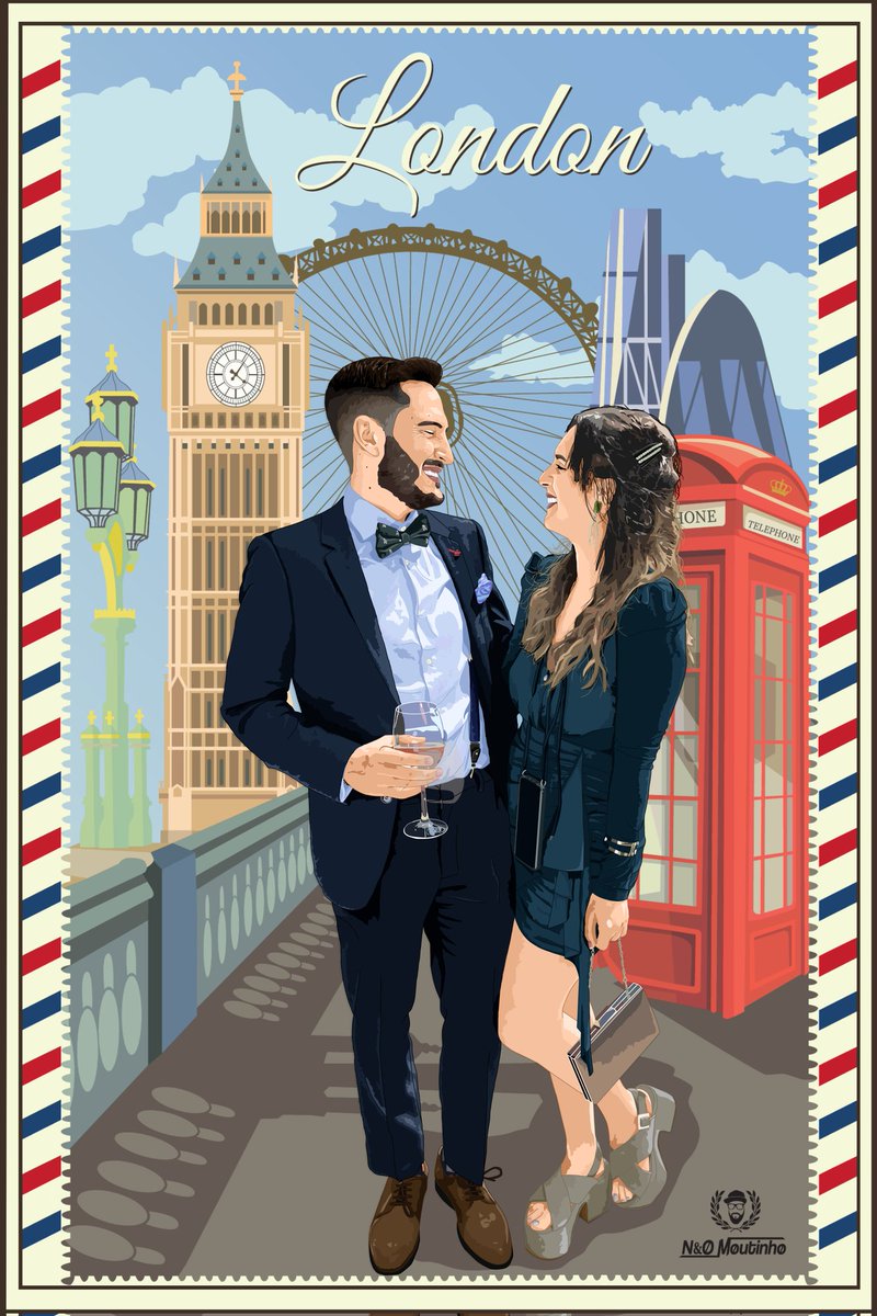 nandomoutinho's tweet photo. Ilustración de esta pareja con fondo londinense en PVC 40x60. Regalo navideño por parte del novio 
.
.
.
.
#Illustration #IllustrationArt #IllustrationDesign #Design #AdobeIllustrator #Illustrations #Illustrator #WacomArt https://t.co/t9WcmZOHTc