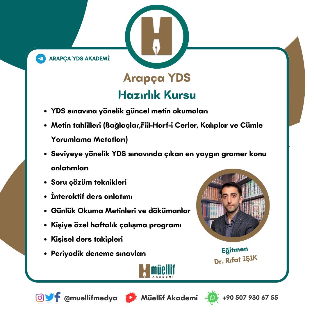 Detaylı bilgi için WhatsApp hattımızdan bizlere ulaşabilirsiniz.
.
..
#yds #arapça #arapca #arabic #ydt #ydthazırlık #ydskelime #ydsarapça #arapçaydt #ydtarapça #ösym #keşfet #arapçaöğreniyorum