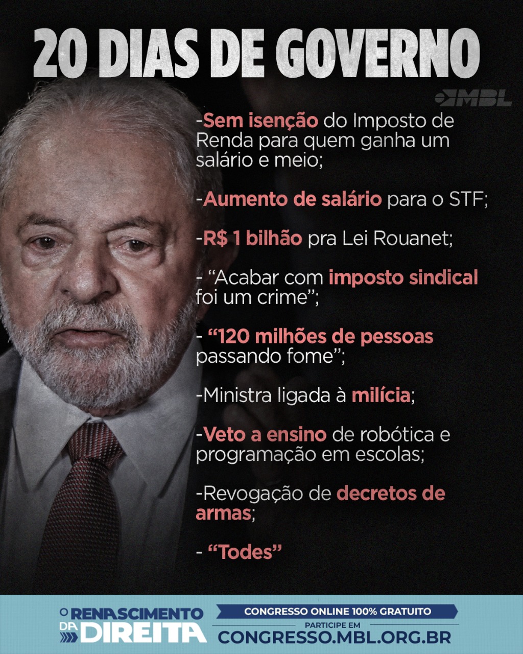 MBL - Movimento Brasil Livre - É genial um governo que ABANDONOU qualquer  agenda econômica ainda fique criando crise para espantar ainda mais  investidores. Que tipo de xadrez 4D é esse?