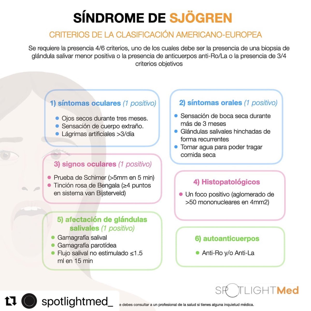 Síndrome de Sjögren 👩🏻‍⚕️🤓 #spotlightmed #spotlightmedicine #spotlight #medcoach #medcoaching #medicine #medstudent #medschool #medstudentlife #enarm #enarm2023 #sindromedesjögren #sjögren #sjogrenssyndrome #mip #mpss