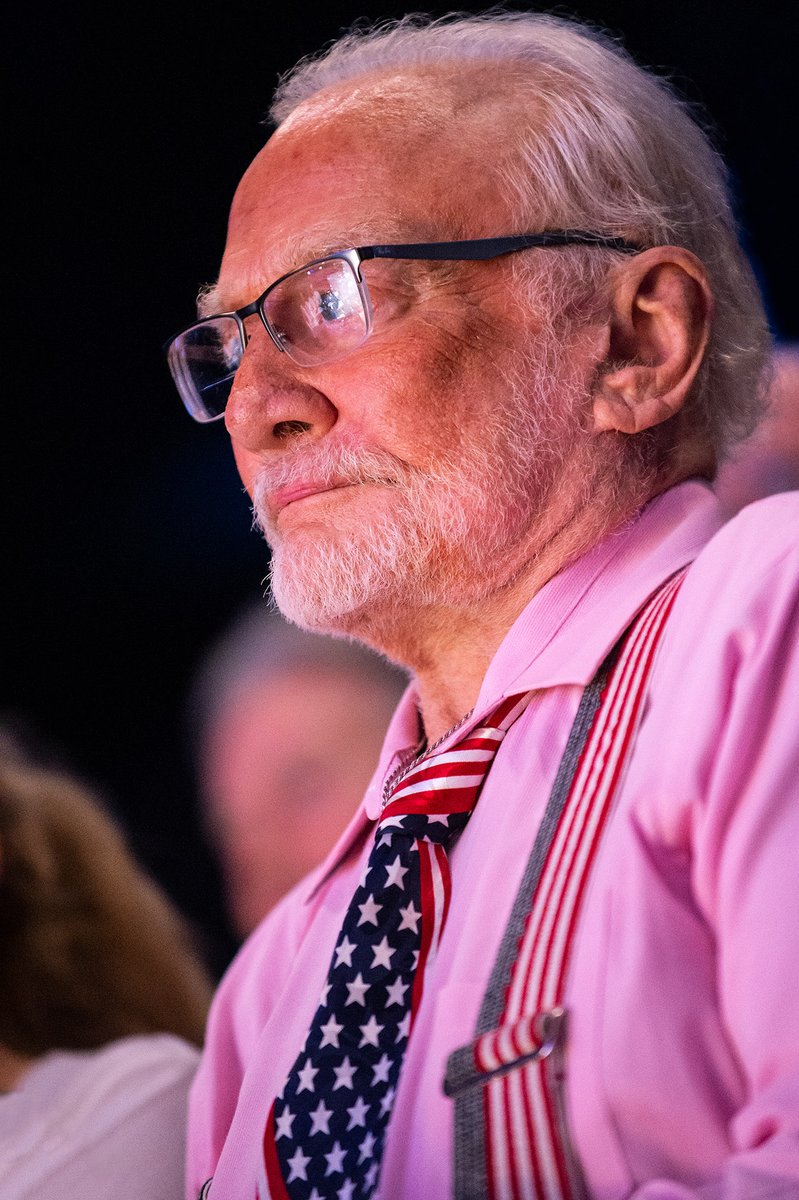 StarmusFestival's tweet photo. Happy Birthday @TheRealBuzz!
He devised docking &amp; rendezvous techniques for spacecraft in Earth and lunar orbit which are still used today. He also #pioneered underwater training techniques to simulate #spacewalking. We were happy to welcome him to 3 #Starmus festivals so far. https://t.co/kfP5yyJzjc
